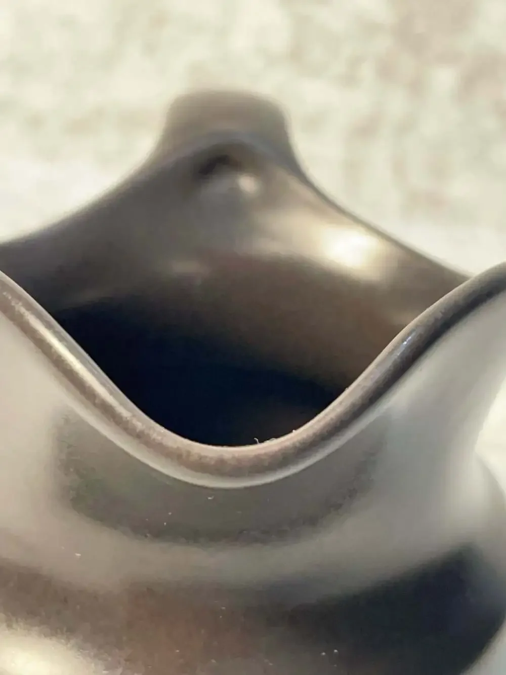 Vintage Pfaltzgraff Midnight Sun Black Matte Stoneware Creamer Pitcher